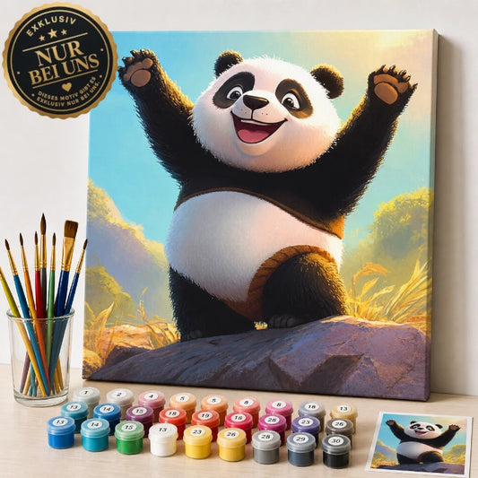 Malen nach Zahlen Set Panda Bär