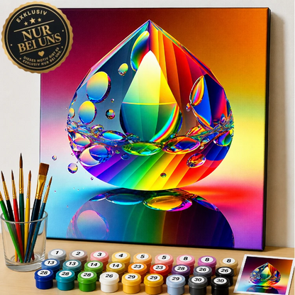 Malen nach Zahlen Set kaufen – Futuristischer Regenbogen Kristall