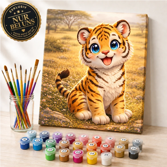 Malen nach Zahlen Schweiz kaufen – Kawaii Tigerbaby