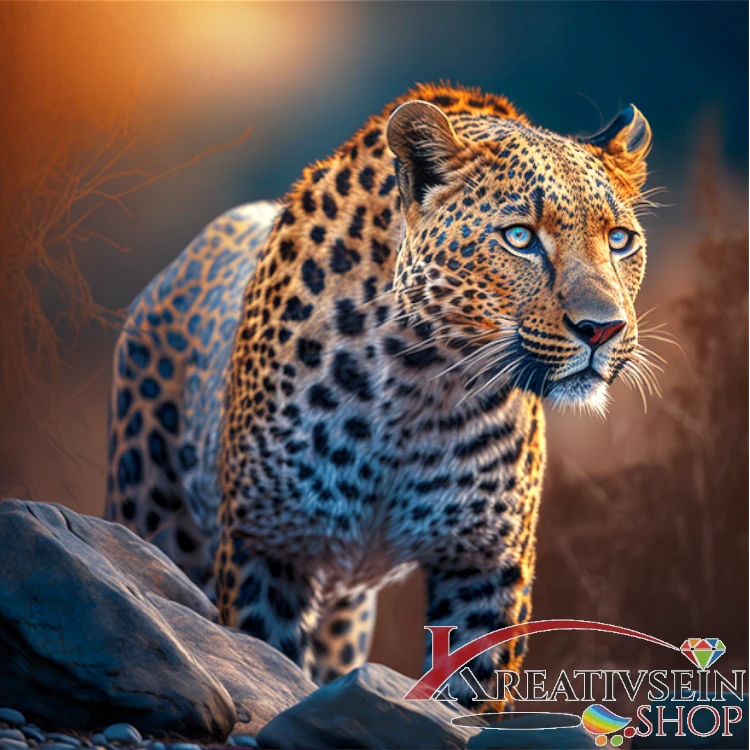Malen nach Zahlen Set Schweiz Leopard malen