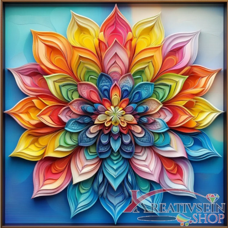 Malen nach Zahlen Set bunte Mandala
