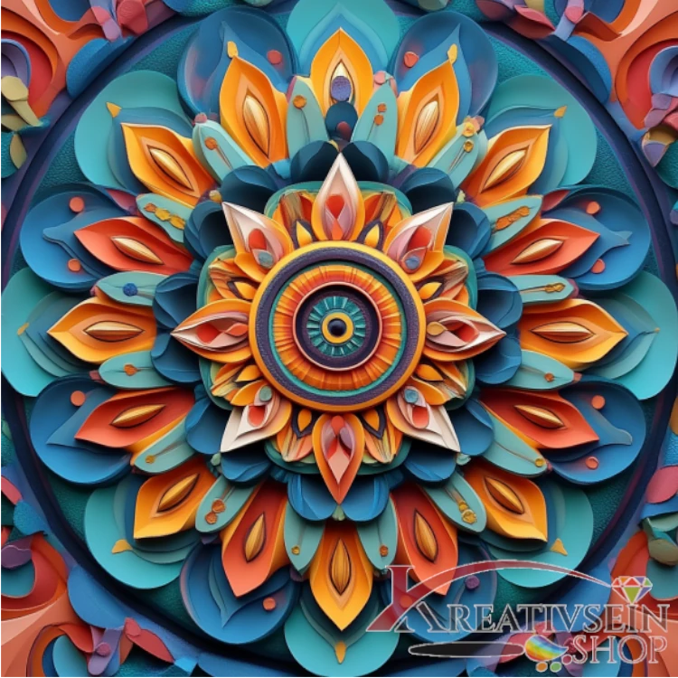 Malen nach Zahlen Set Mandala mit geometrischen Formen