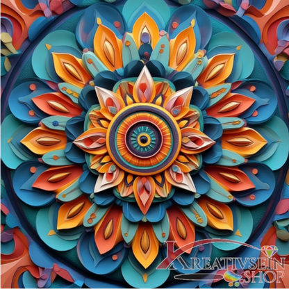 Malen nach Zahlen Set Mandala mit geometrischen Formen